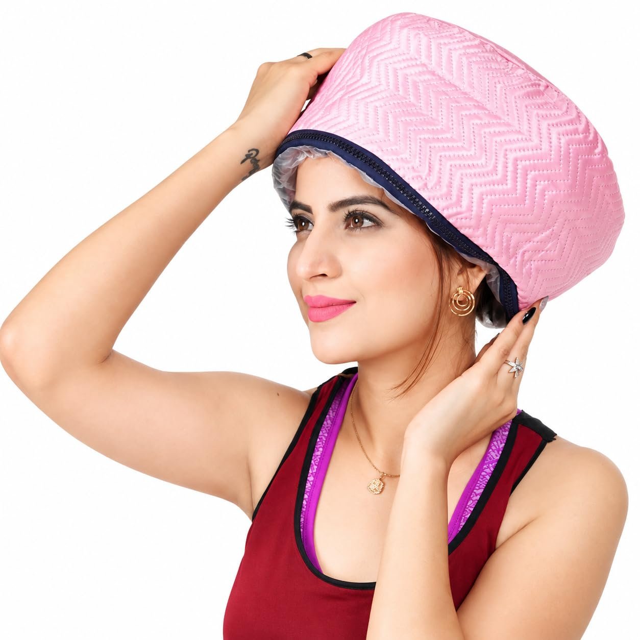 QERINKLE Hair Care Thermal Head Spa Cap Treatment with Beauty Steamer Nourishing Heating Cap, Spa Cap For Hair, Spa Cap Steamer For Women