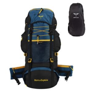 Impulse rucksack bags 75 litres travel bag for men tourist bag for travel backpack for hiking trekking Bag for men camping thames blue bag with 1 Year Warranty