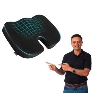 Careforce Orthopedic Coccyx Cushion for Tailbone Pain Car Seat Cushion for Chair Pillows for Sitting Coccyx Seat Cushion for Tailbone Pain Relief Cushion for Car Driving Seat Office,Home Chair- Black
