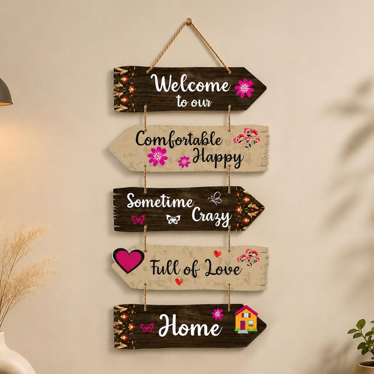 Artvibes Home Quotes Wooden Wall Hangings Decor For House | Bed Room | Decor Item | Quotes Wall Hanging | Modern Decor | Wall Poster | Modern Painting Artworks | Unique Gift (WH_7304N)