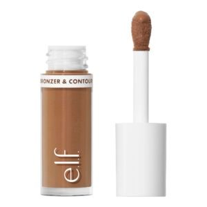 e.l.f. Camo Liquid Bronzer & Contour, Highly Pigmented, Natural-Looking Glowy Finish, Long-Lasting, Rounded Applicator, Vegan & Cruelty-Free, 3 Light