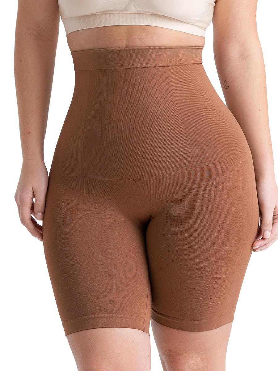 SHAPERMINT High Waisted Body Shaper Shorts Shapewear for Women Tummy Control Thigh Slimming Technology