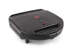 CELLO Super Club Electric Grill Sandwich Toaster Maker 800 Watts Black |PFOA Free Non-Stick Die Cast Aluminium Heating Grill Plates, Power On/Off Indicators, Heat Resistant Body Toaster Sandwich Maker