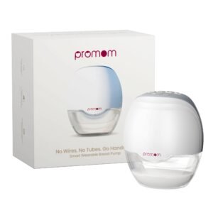 Promom Neo Wearable Electric Breast Pump for Feeding Mothers, Automatic Hands-Free Pumping Machine with 3 Modes & 8 Suction Levels, Portable & Cordless with USB Charging, FDA Approved, Patented DIAPHRAGM CASE Technology, Best-In Class Suction-450MmHg/60KPA, Smart LED Display, 160ml BPA-Free Milk Cup, Quiet & Compact (1 Year Warranty) – Pack of 1