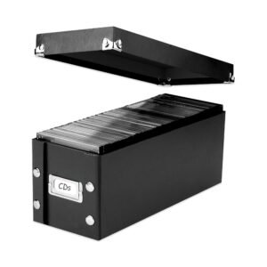 Snap-N-Store CD Storage Box, 13.25 x 5.125 x 5.125 Inches, Black (SNS01521)