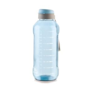 ATTRO Ultra Pro 2 Motivational 2-Liter BPA-Free Water Bottle with Leak-Proof Flip-Top Cap, Nylon Strap and Stylish Blue Color for Daily Hydration