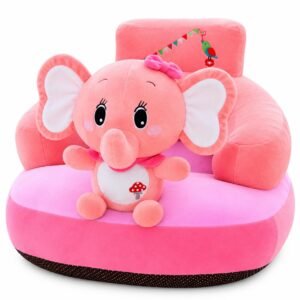 Soft Plush Cushion Baby Sofa Seat Or Rocking Chair for Kids | Toddlers Training Seat Sitting Sofa Chair | (Use for 0 to 2 Years) (Elphnt Pink)