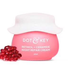 Dot & Key Night Reset Retinol + Ceramide Night Cream | Anti Aging Cream For Women & Men | Reduces Fine Lines & Wrinkles | Oil Free & Non Sticky Moisturizer | For Glowing Youthful Skin | For All Skin Types | 60ml