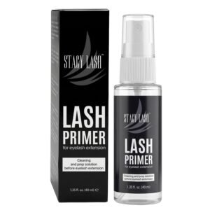 Eyelash Extension Primer/Cleanser (1.35Fl. Oz/40Ml) Stacy Lash/Protein Oil Remover/Increase Adhesive Bonding Power Retention/Pretreatment For Individual Semi Permanent Extensions Gl