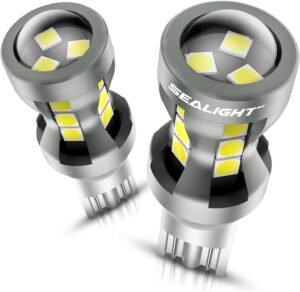 912 LED Bulbs, SEALIGHT 912 921 LED Backup Light Bulbs, 912 921 LED Reverse Light 6000K Super Bright White, Canbus Error Free T15 906 904 902 W16W for Back Up Lights Reverse Lights, Pack of 2