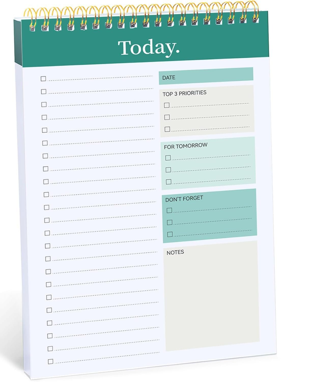 AccuPrints A5 To Do List Notepad – Daily Planner Undated 50 Sheets/100 Pages Tear Off, 5.8″ x 8.2″ | Planning Memo Pad | Checklist Productivity Note Pad for Work and Personal Organized