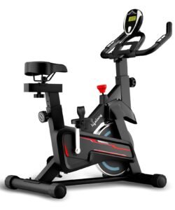 Lifelong Fit Pro Spin Fitness Bike for Home | Exercise Bike for Cardio Workout with 7 KG Flywheel, Adjustable Resistance & LED Display | Cushioned Adjustable Seat | Non-Slip Pedals | Max User Weight 120 KG