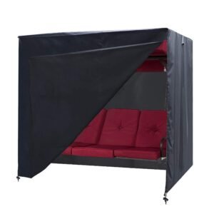 Outdoor Swing Cover 3 Triple Seater, Hammock Cover,Garden Hammock Glider Chair Cover, Patio Furniture Cover, UV Resistant Swing Canopy Cover,All Weather Protection