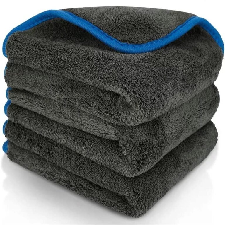 Auto Hub Microfiber Car Cleaning Cloth – Soft 800 GSM (60×40 cm) Microfiber Cloth for Car and Bike – Scratchless Drying and Detailing 60×40 cm, Pack of 3, Grey