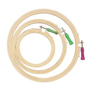 Asian Hobby Crafts 3 Pcs Wooden Embroidery Hoop Ring Set | DIY Craft Set