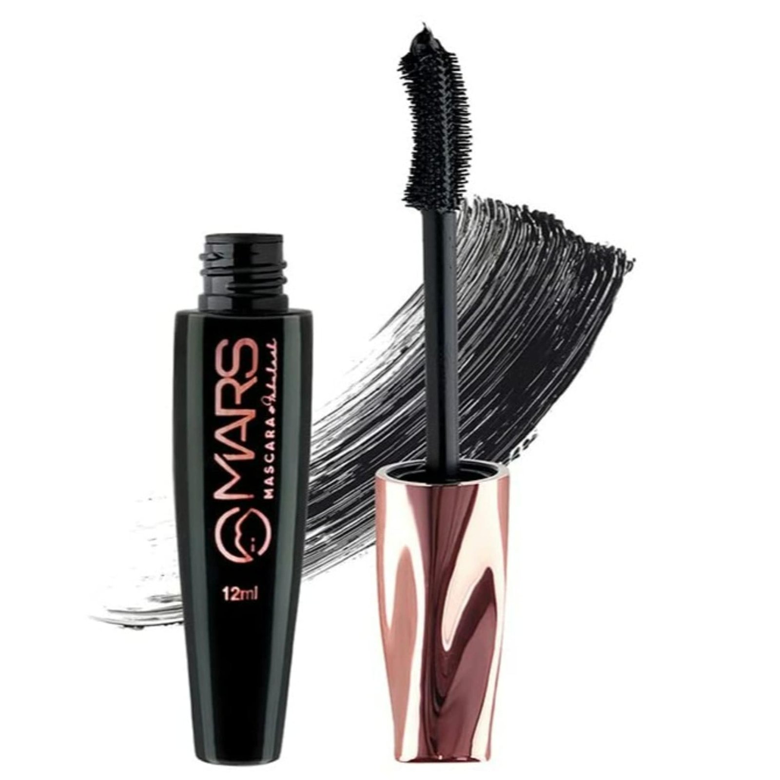 MARS Fabulash Volumizing Mascara | Up to 18 Hours Stay | Waterproof with Intense Jet Black Color (12ml) (Black) 1 Count