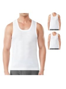 Dixcy Scott Originals Clasz Vest | 100% Combed Cotton | Men’s Vest | No-Peep Neckline | Breathable, Sweat Absorbent Vest for Men | Cut Away Back Arm Hole | Innerwear for Man | Pack of 3 Regular Fit