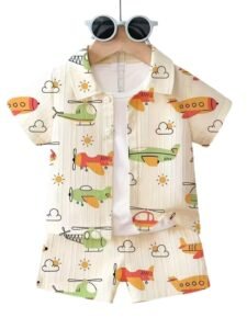 Stylish Boys Co-ord Dress Set | Printed Shirts and Shorts for Kids Clothes