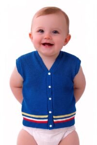 The Creators Baby Boys Knitted Sleeveless Cardigan Vest, Button-Front, Infant Knitwear