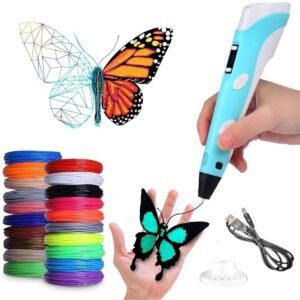 Goyal’s 3D Printing Pen with LCD Display for Kids & Adults, Adjustable Temperature & Speed Control | Professional 3D Drawing Pen Kit with PLA Filament Refills USB Cable & Stand