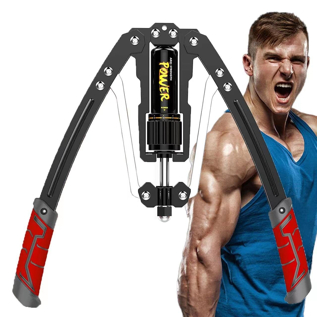 LEJIEYIN Twister Arm Exerciser – Adjustable 22-440lbs Hydraulic Power/Home Chest Expander/Shoulder Muscle Training Fitness Equipment/Arm Enhanced Exercise Strengthener (Red)