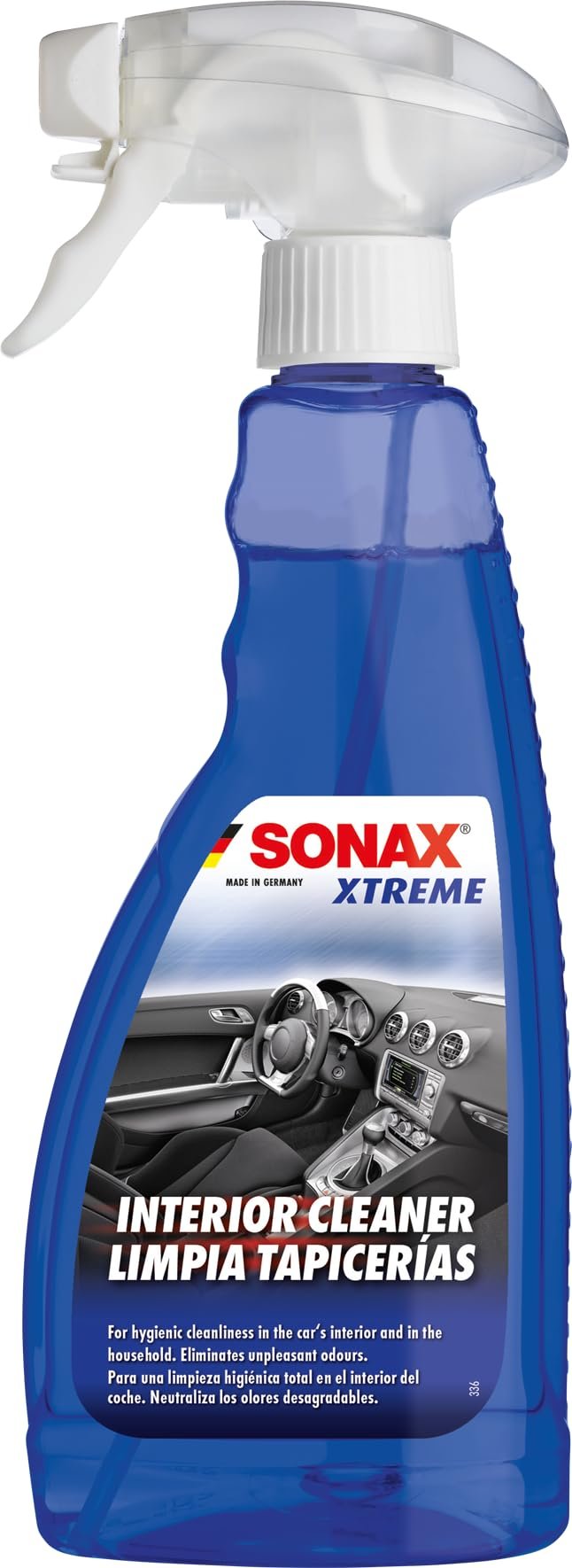 SONAX XTREME Interior Cleaner Spray 500ml | Deep Cleaning Formula for Car & Home | Removes Tough Dirt from Upholstery, Roof Lining, Seats | Remove Foul Odour | Refresh Your Vehicle | Art.No.02212410