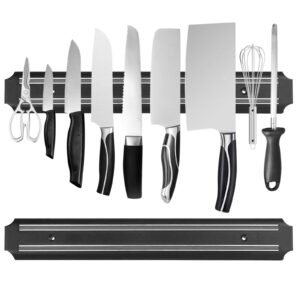 Magnetic Knife Strips,15 Inch Magnetic Knife Storage Strip, Knife Holder, Knife Rack, Knife Strip, Kitchen Utensil Holder, Tool Holder, Multipurpose Magnetic Knife Rack (2 PACK)