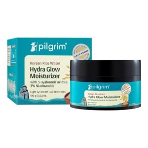 Pilgrim Korean Rice Water Hydra Glow Moisturizer for Glass Skin Glow – 100g