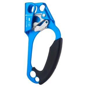 NewDoar Right Hand Ascender Rock Climbing Tree Arborist Rappelling Gear Equipment CE Certified Rope Clamp for 8~12MM Rope(Right Hand)