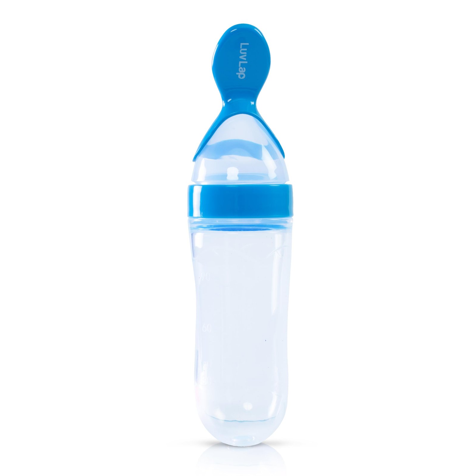 LuvLap Easy Squeezy Food Feeder with Silicone Bottle and Food Grade Spoon for Infant Baby, 90ml, BPA Free
