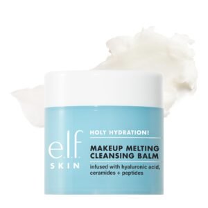 e.l.f. SKIN Holy Hydration Makeup Melting Cleansing Balm, Face Cleanser and Makeup Remover, Infused with Hyaluronic Acid to Hydrate Skin, Vegan and Cruelty-Free