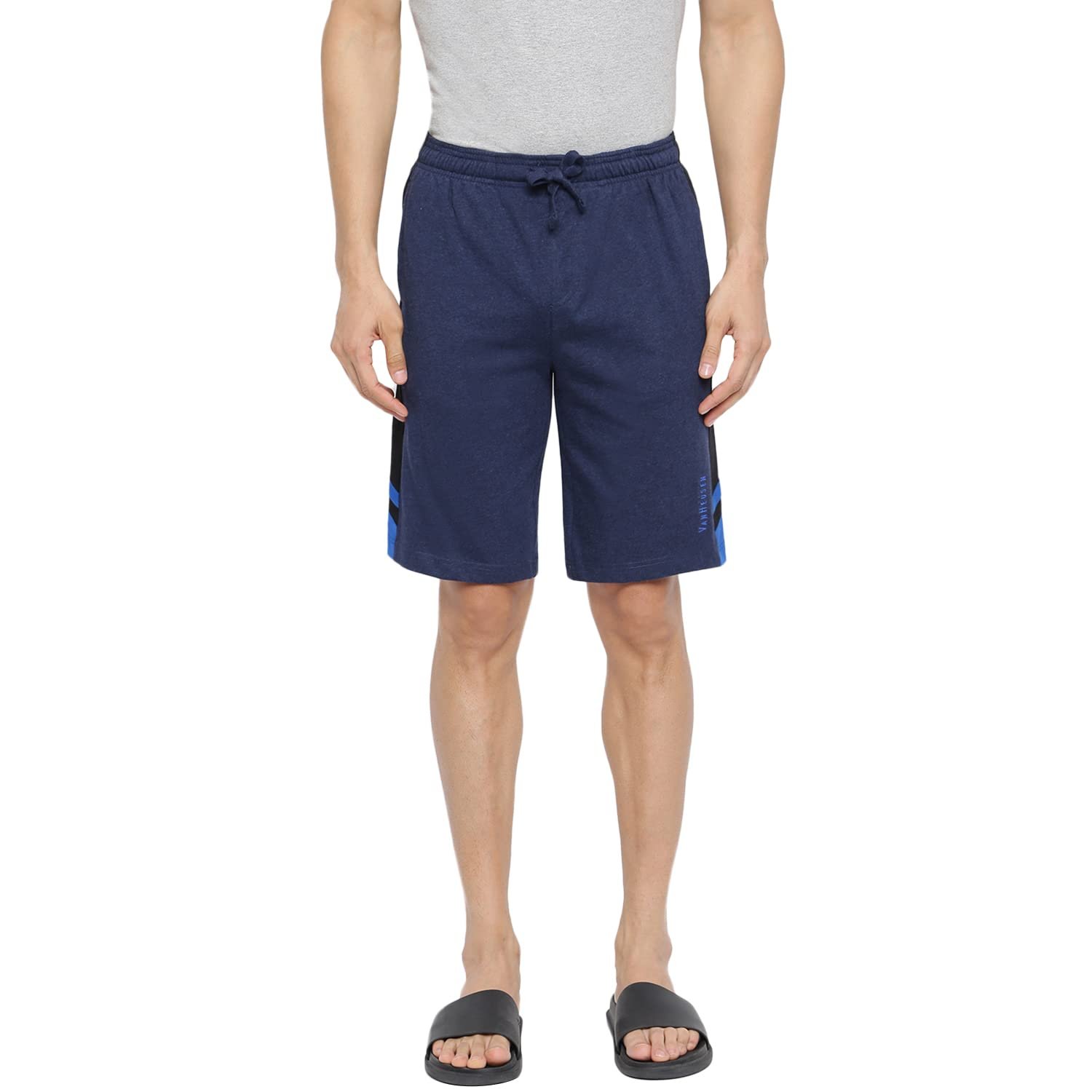 Van Heusen Men Athleisure Smart Tech Knit Shorts – Pack of 1 Easy Stain Release, Anti Stat, Ultra Soft