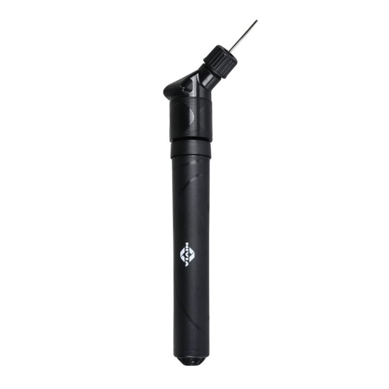 Nivia Double Action Ball Pump with Needle, Air Pump for Sports Football, Volleyball, Basketball, Rugby, Soccer Ball, Pump Air Flow Capacity – 8.25 L/Min (Black)