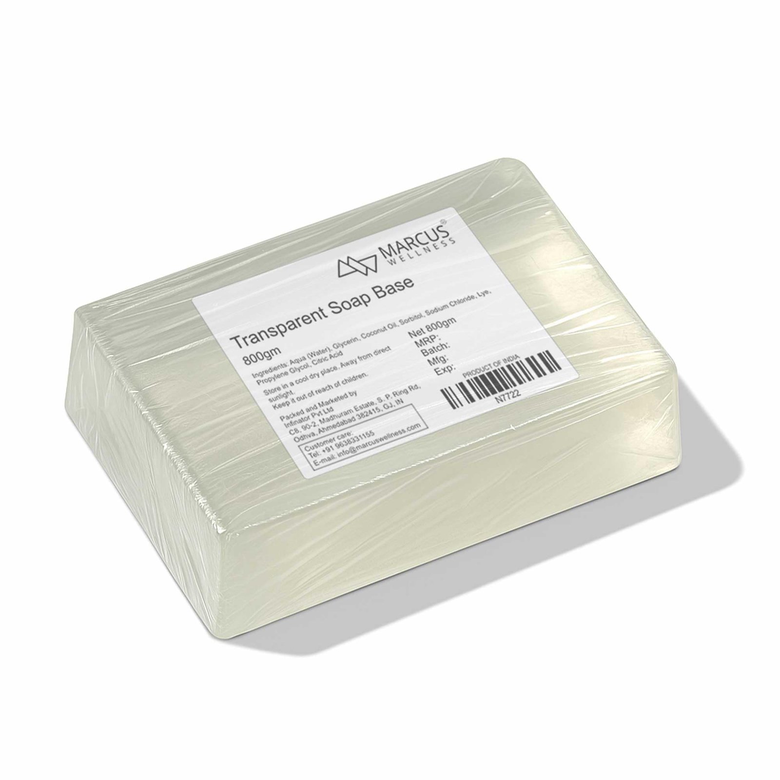Transparent Glycerine Soap Base for Melt and Pour Soap Making (800g)