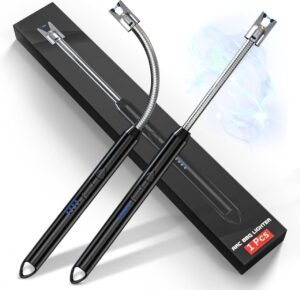 Xfilm Rechargeable Electric Gas Lighter, USB Type-C Plasma Arc Lighter for Kitchen Gas Stove, Candle & Pooja, Windproof Long Neck Igniter with 360° Flexible Neck