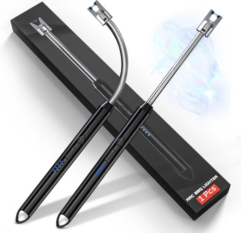 Xfilm Rechargeable Electric Gas Lighter, USB Type-C Plasma Arc Lighter for Kitchen Gas Stove, Candle & Pooja, Windproof Long Neck Igniter with 360° Flexible Neck