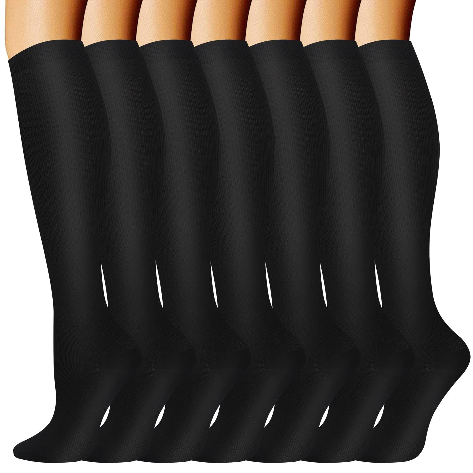Compression Socks for Women & Men Circulation 20‑30mmhg Knee High Sock is Best Support for Athletic Running,Cycling