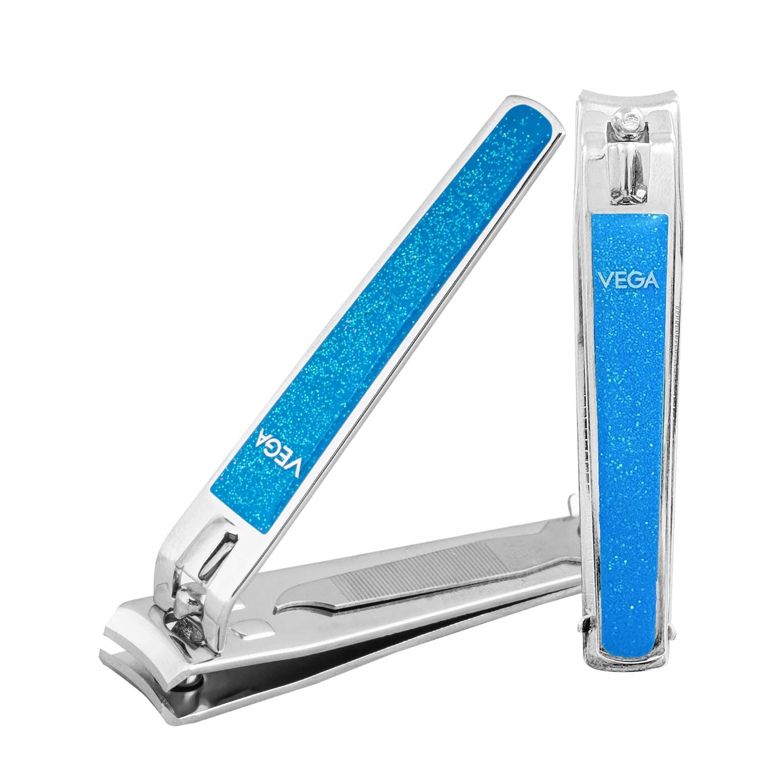 Vega Large Nail Clipper/Nail Cutter for Men & Women, Sharp Professional Nail Cutter for Fingers & Toes, Easy to Use, Travel-Friendly Pedicure & Manicure Tool Glitter, Colour May Vary, (LNC-02)