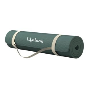 Lifelong LLYM71 Yoga mat for Women & Men EVA Material 4mm Anti-Slip Mat for Workout|Exercise Mat For Home Gym | Yoga Mat-For Gym-Workout and Yoga Exercise I Green
