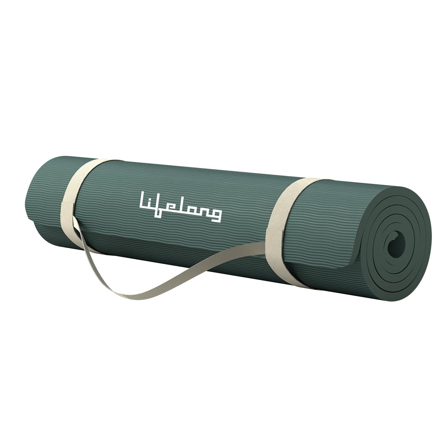 Lifelong LLYM71 Yoga mat for Women & Men EVA Material 4mm Anti-Slip Mat for Workout|Exercise Mat For Home Gym | Yoga Mat-For Gym-Workout and Yoga Exercise I Green
