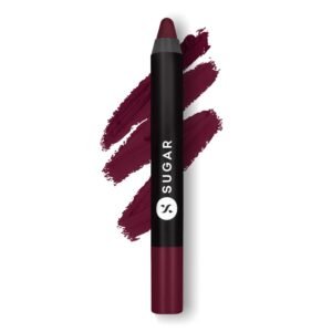 SUGAR Cosmetics Matte As Hell Crayon Lipstick for Indian Skin | Long Lasting Matte Lipstick | Smudge Proof Lip Crayon with Sharpener | 12Hr Wear | 2.8gm – 24 Rachel Berry