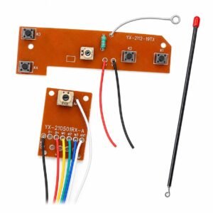 4CH RC Remote Control 27MHz Circuit PCB Transmitter & Receiver Board with Antenna, Radio Control System for DIY Toy Car, RC Vehicle, Robotics & Electronics Projects