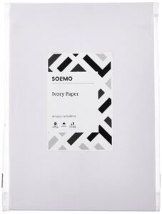 Amazon Brand – Solimo Ivory Paper Sheet, A3 Size, 210 GSM, 25 Sheets Per Pack, Watercolour