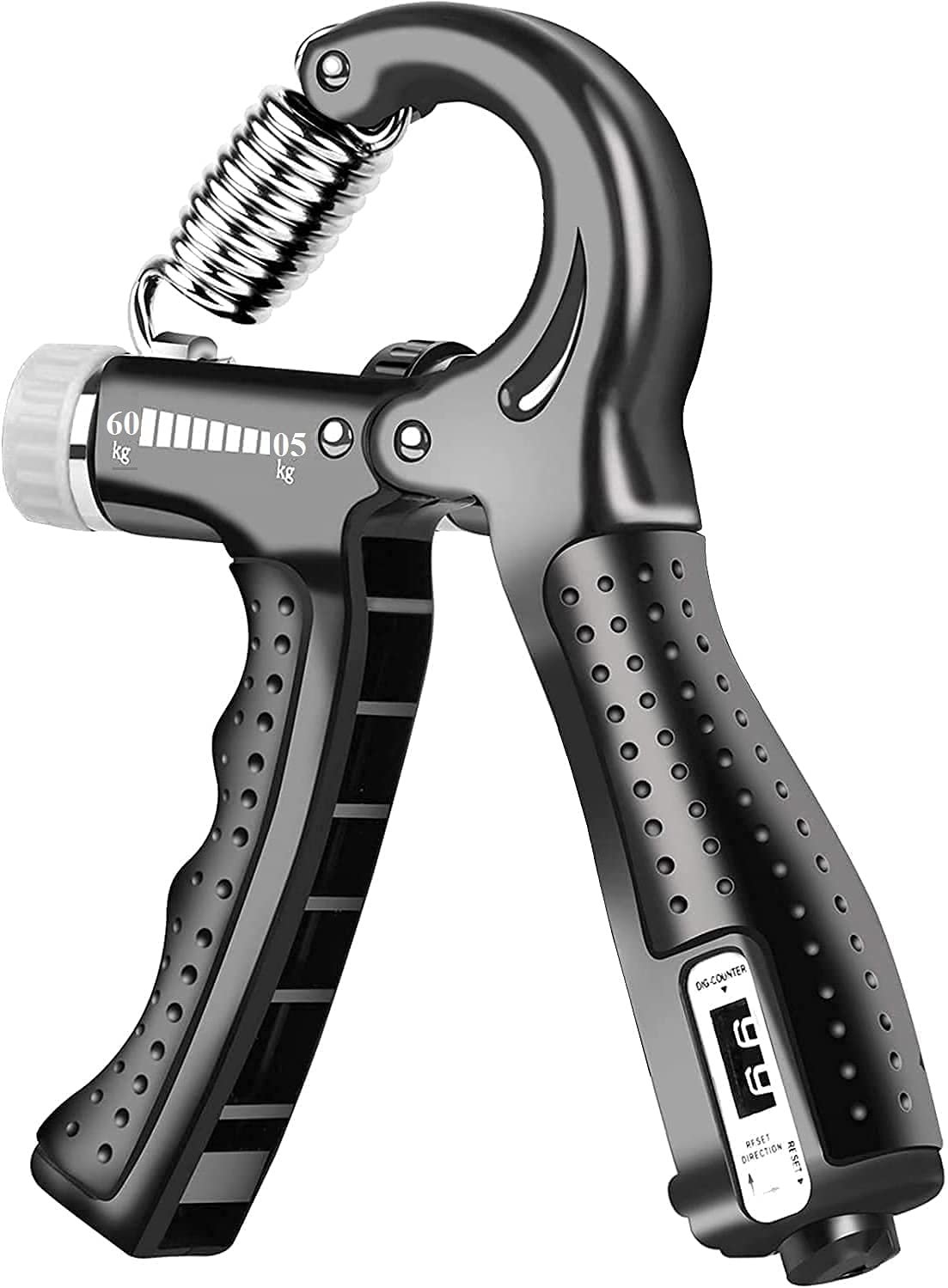 5KG To 60KG Weight Adjustable Hight Quality Hand Gripper for Men & Women |Hand Grip|Finger Exerciser|Power Gripper|Hand Exerciser Equipment|Hand Strengtheners (BLACK WITH COUNT)