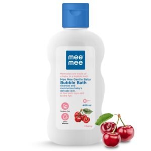 Mee Mee Body Wash 400 ml (Pack of 1) | Cherry & Fruit Extracts | Tear-Free Formula | Moisturizes and Soothes Skin | Natural Head-to-Toe Mild Bubble Bath, Dermatologically Tested
