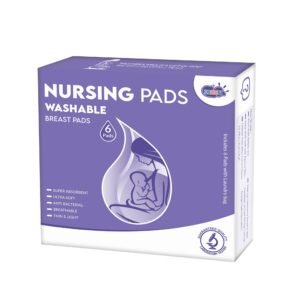 AHC Zikku Ultra-Soft Reusable Nursing Breast Pad for Feeding Mothers 6 Pads, New Mom Gifts, Light Weight Washable Nursing Pads for Bra, Eco-Friendly and Comfortable Breast Pad