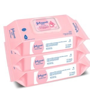 Johnson’s Baby Wet Wipes | 216 Wipes (72 Wipes x 3) | Alcohol & Soap Free | Prevents Rashes & Redness | with 3X Moisturising Lotion | As Mild as Pure Water | Enriched with Glycerin | Non-Irritating Fragrance | PH Balanced | Tested by Dermatologists