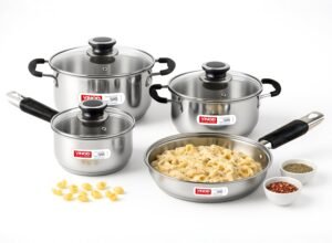 Vinod Master Chef Stainless Steel Cookware Set, Combo 7-Piece Gift Set
