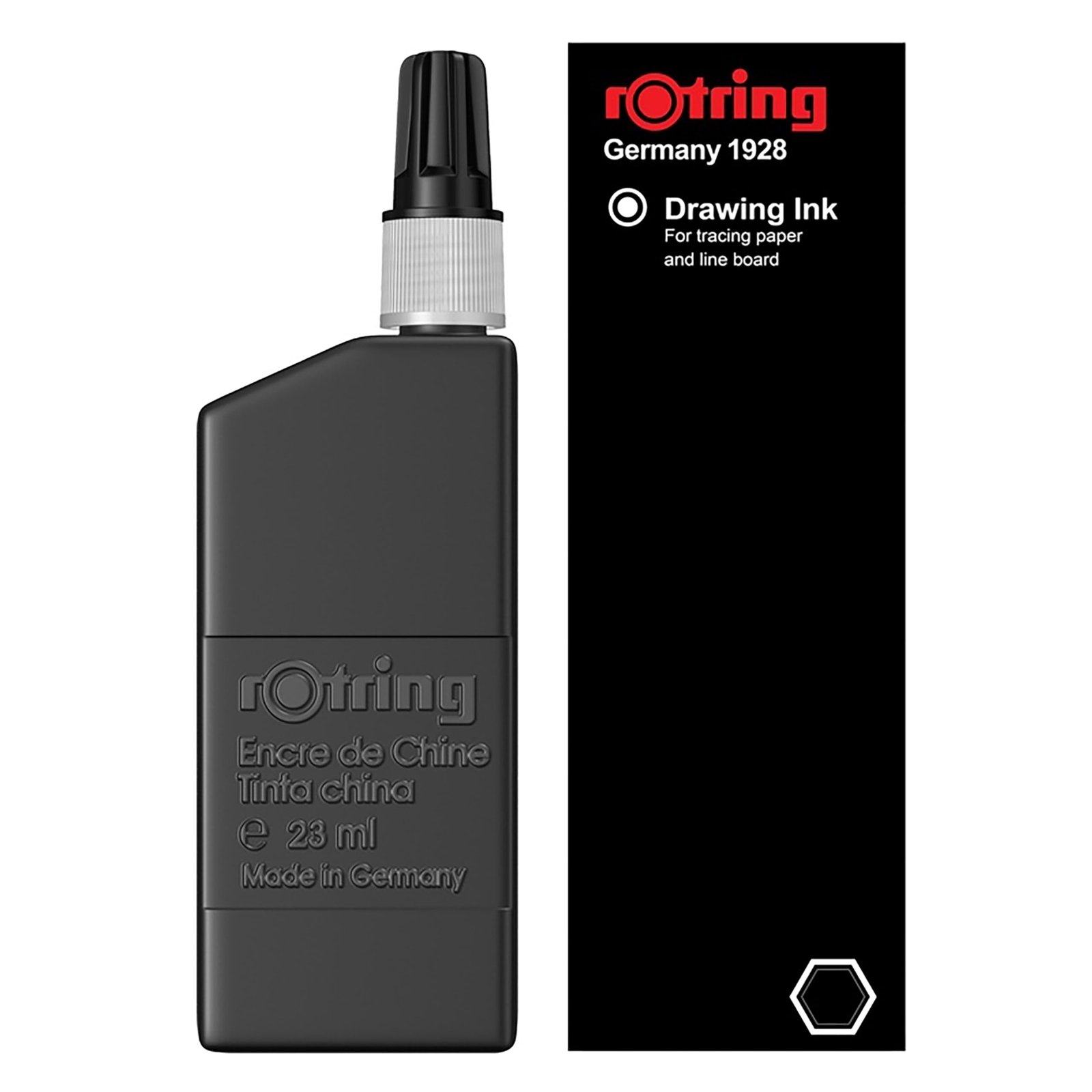 Rotring Isograph and Variant Drawing Ink – 23 ml Bottle Black