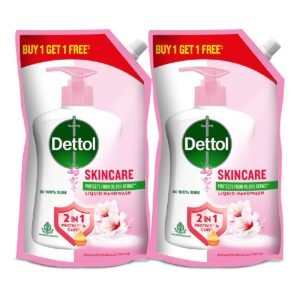 Dettol Liquid Handwash Refill – Skincare Hand Wash- 675ml (Buy 1 Get 1 Free) | pH Balanced | 10x Better Germ Protection